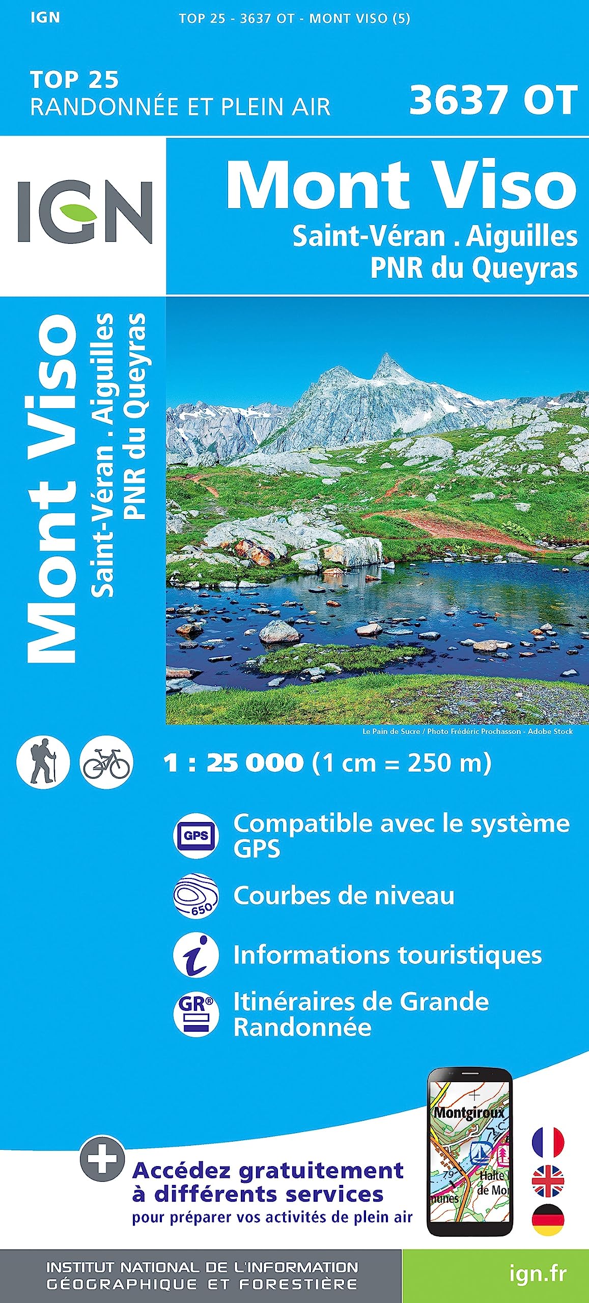 Mont Viso / St-Véran / Aiguilles / PNR du Queyras: 3637OT (TOP 25)