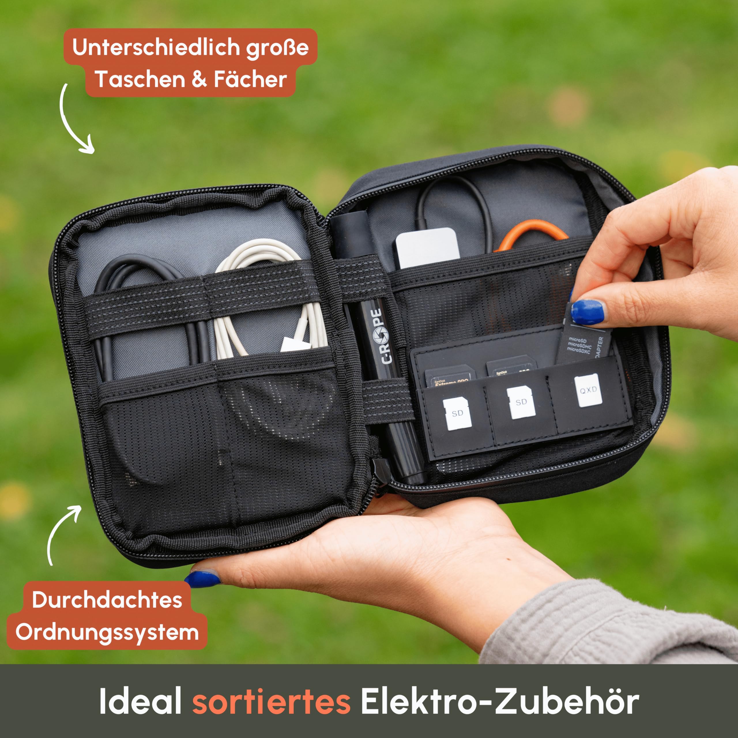 C-Rope Elektronik Organizer Tasche - Wasserdichte Tech Pouch Für Kabel