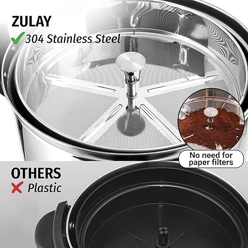 Miniatura 5 de Zulay - Cafetera de grado comercial para 100 tazas, urna de agua caliente, dispensador grande de olla percoladora con acero inoxidable de doble