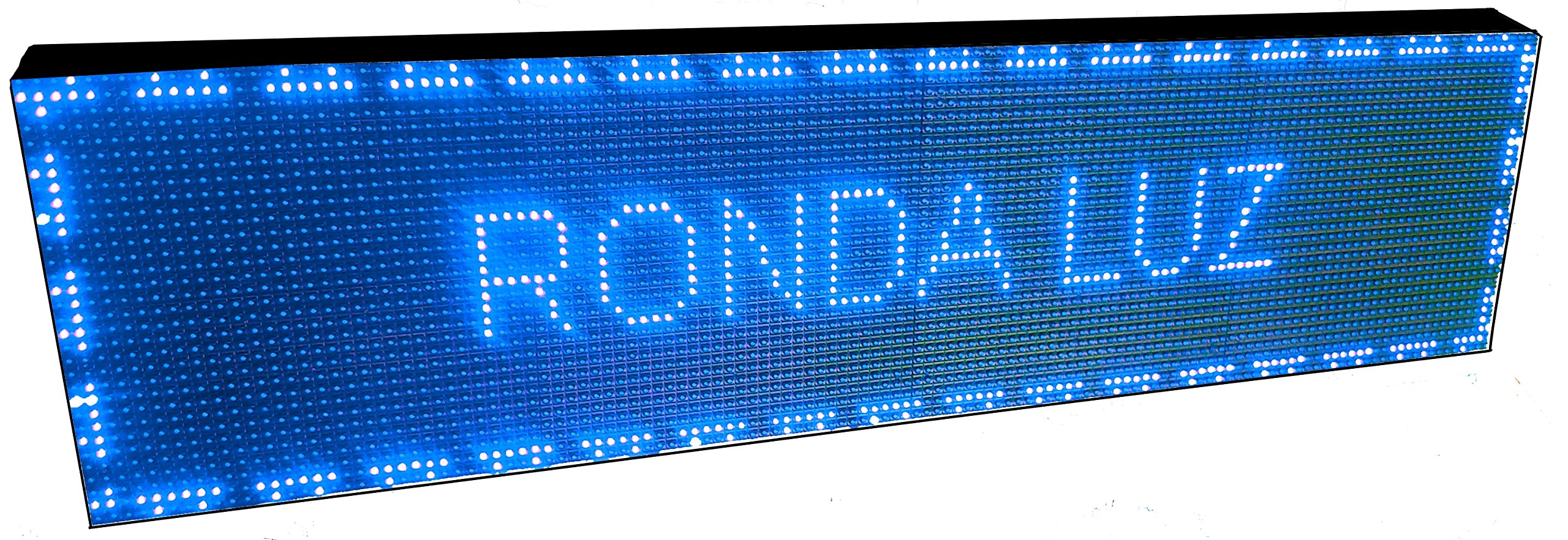 CARTEL LED PROGRAMABLE LETRERO LED PROGRAMABLE PANTALLA LED PROGRAMABLE (128 * 32 cm, AZUL) ROTULO LED PROGRAMABLE CARTEL ELECTRÓNICO ANUNCIA TU NEGOCIO/PROGRAMMABLE LED PANEL BANDEROLA LED