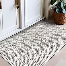 Rugshop Marbella Bohemian Stripes Washable Non Slip Area Rug 2' x 4' Beige