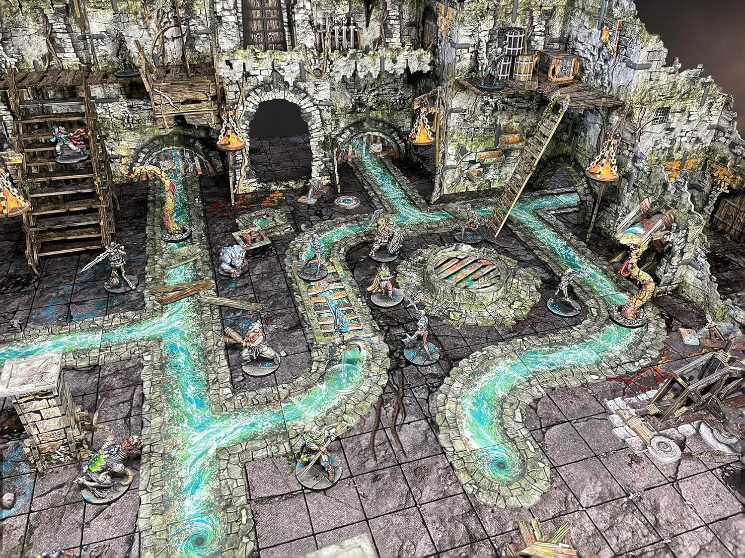 Battle Systems Fantasy Dungeon Terrain Ravenskeep Sewers Terrain Immersive Scenery for D&D DND Maladum Pathfinder RPGs Full Color Heavy Duty Cardstock Printed Both Sides
