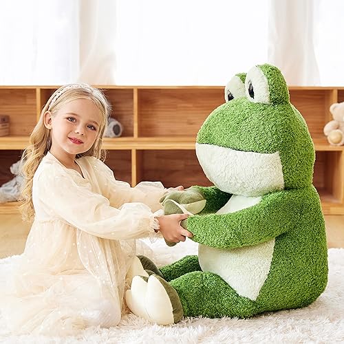 Miniatura 40 de EARTHSOUND Juguete de peluche de búho gigante, 23 pulgadas, juguetes suaves grandes y bonitos, tamaño grande, peluche grueso de gran tamaño, regalos