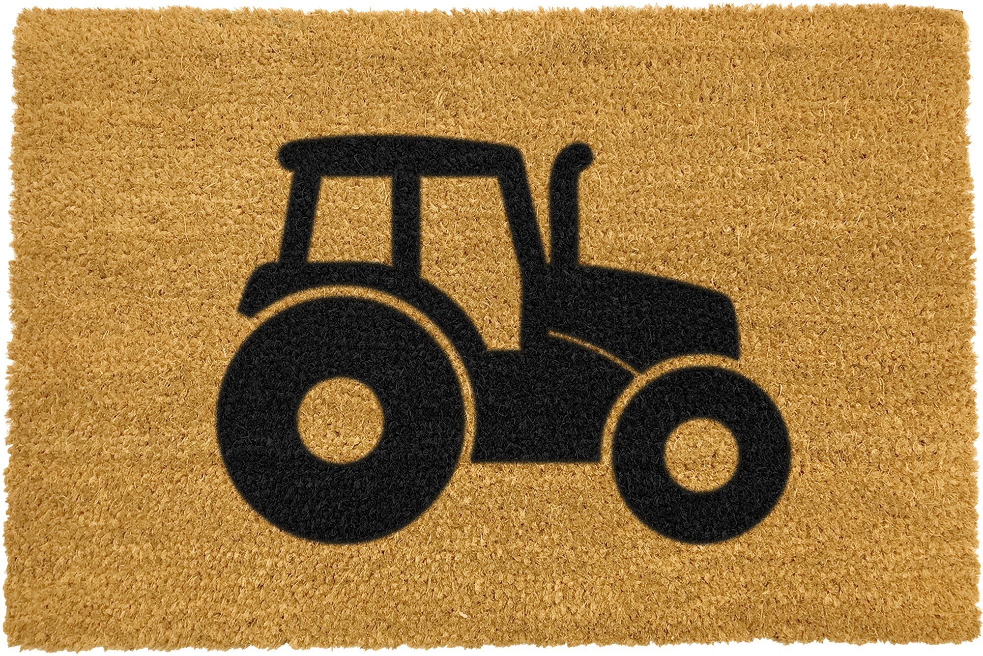 Artsy Doormats Natural Tractor Silhouette Doormat 40Cm