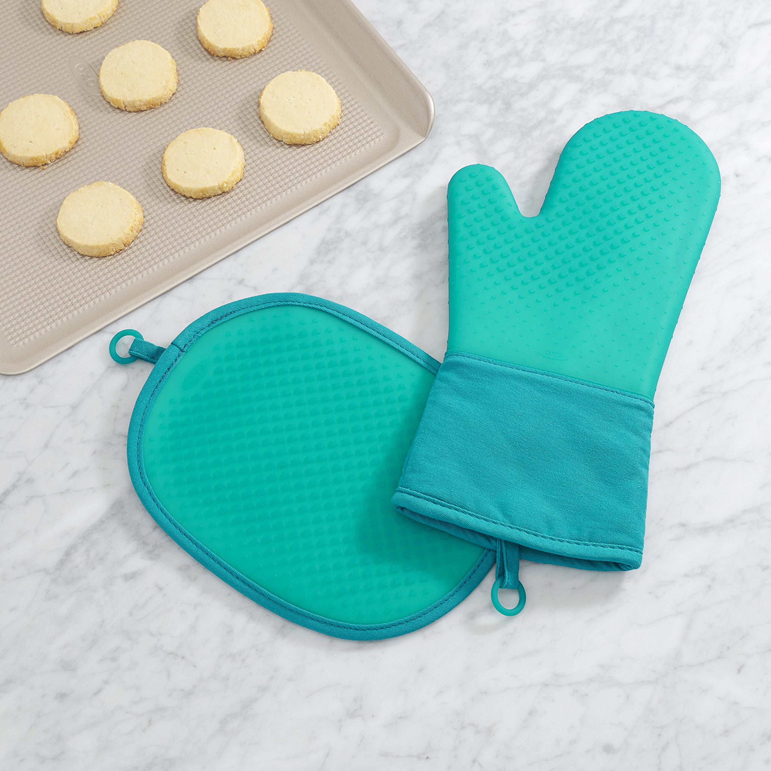 OXO Good Grips Silikon-Ofenhandschuh, Blaugrün