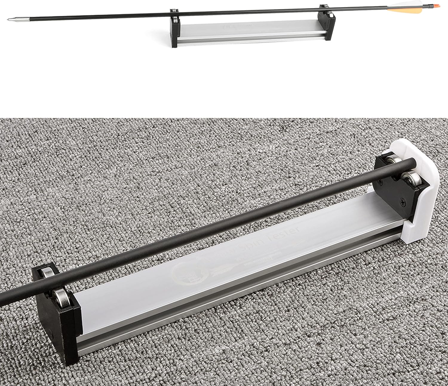 ZSHJGJR Archery Arrow Spinner Arrow Spine Inspector for Shaft Straightness,Vane Tuning and Broadhead Spining, Aluminum Arrow Straightness Detector Tool Arrow Spine Tester Arrow Accessory