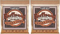 Vista 6 de Ernie Ball Earthwood P03543 - Cuerdas para guitarra acústica personalizadas de bronce fosforoso medio, paquete de 3, calibre 12.5-56