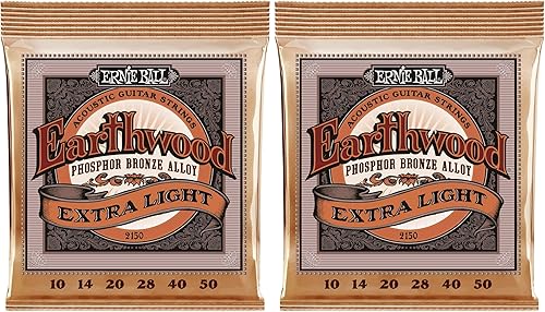 Miniatura 8 de Ernie Ball Earthwood - Cuerdas para guitarra acústica, de bronce fosforado, calibre ligero de 11.5-54 (P02145)