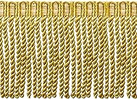 Vista 5 de DÉCOPRO Colección Noblesse de 6 pulgadas de largo con borde de flecos de lingote con cabecera de punto elegante (estilo # DB6), color burdeos