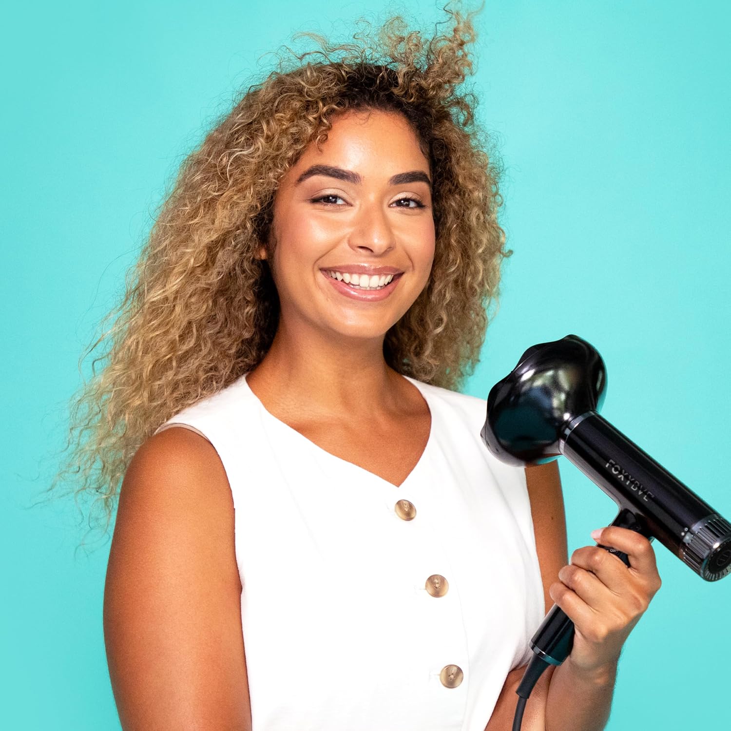 FoxyBae Globetrotter High Speed Ionic Travel Hair Dryer – Lightweight Foldable Dual-Voltage Mini Blow Dryer for Fast Drying, Frizz Control, Smooth Results & On-The-Go Styling