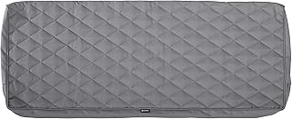 Classic Accessories 60-449-011001-RT FadeSafe Rectangle Bench Seat Lounge Cover, Grey, 54" W X 18" D X 3" H Montlake Quilted Patio Cushion