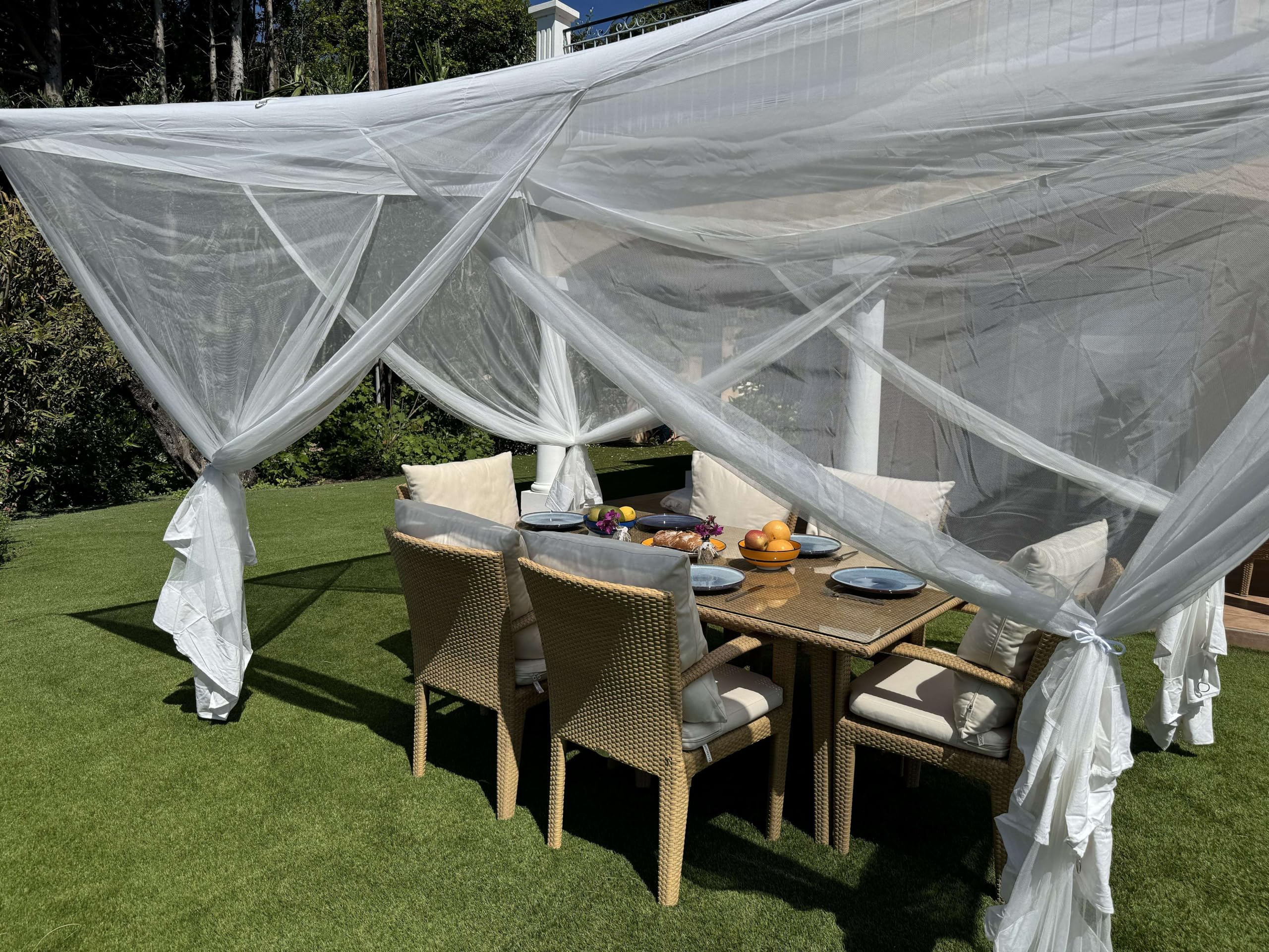 Rete Antizanzare Per Patio E Gazebo In Poliestere – Con Doppia Cerniera, Maglia Fine, Per Porte E Amache (Opzioni: 155x125x205 Cm / 185x125x205 Cm / 205x125x205 Cm)