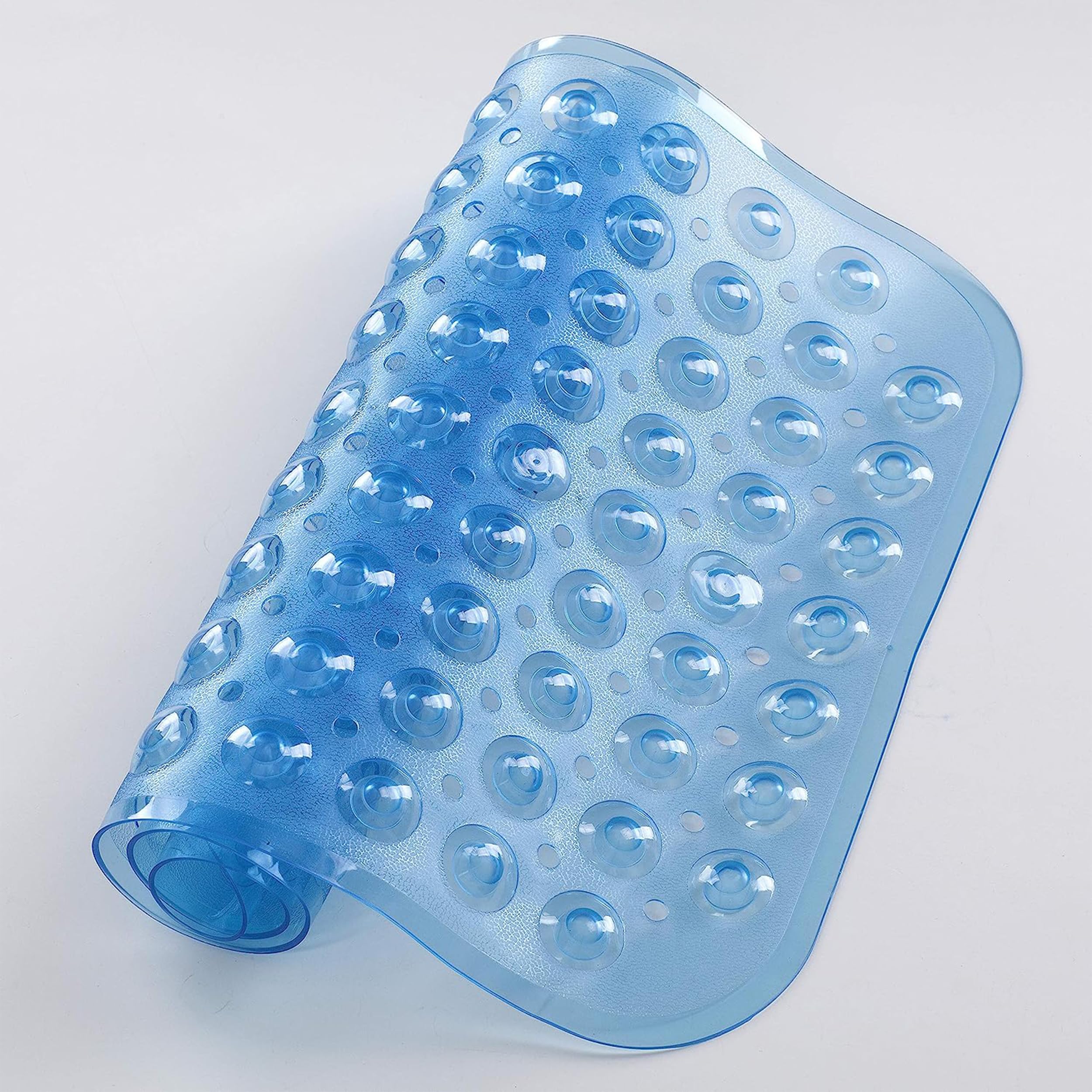 Yorkshire Bedding Shower Bath Mat Non Slip, 100x40cm Extra Long Bathtub Mat with 200 Strong Suction Cups Grip and Drain Holes