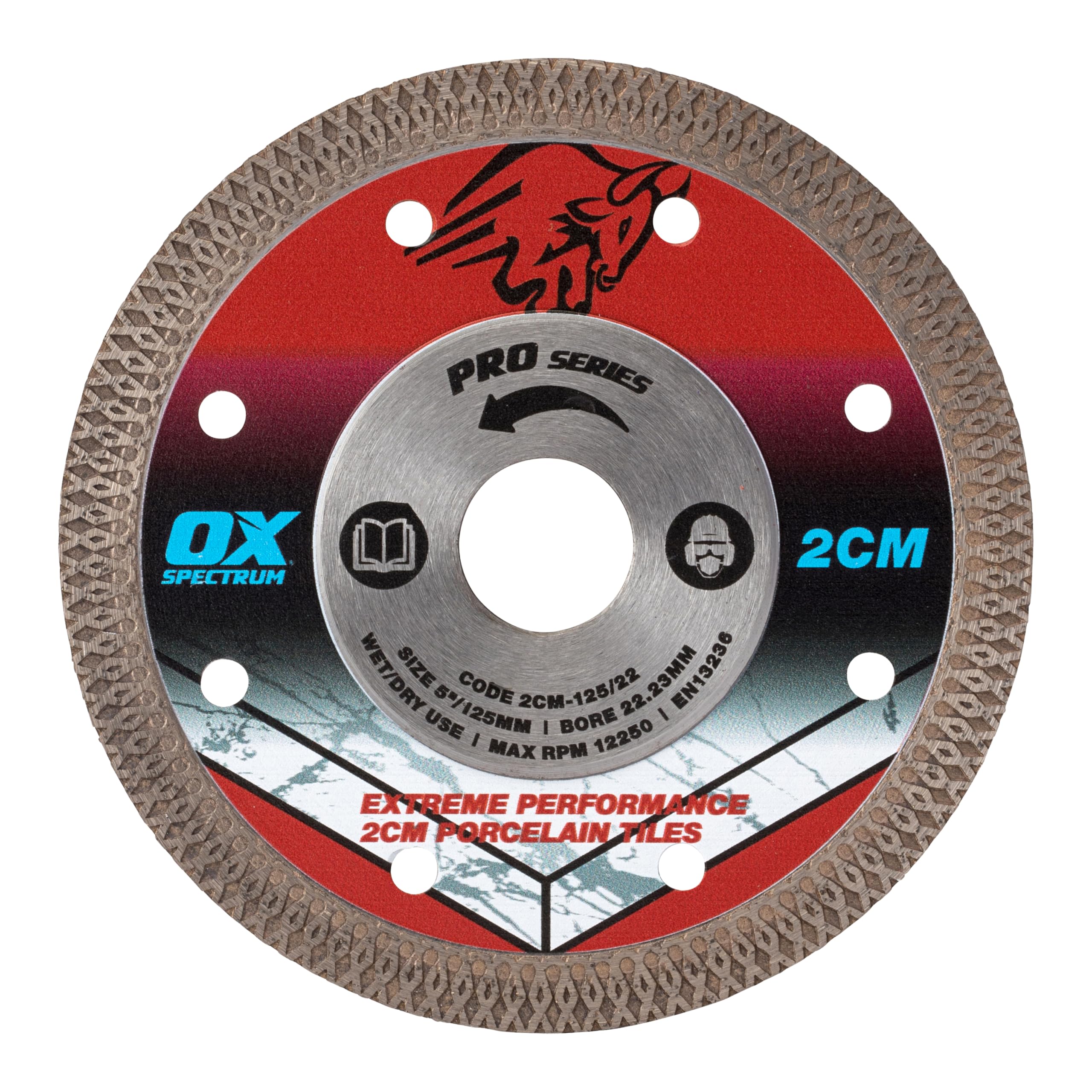 Ox Pro 2Cm Porcelain Cutting Blade 125-22.23Mm