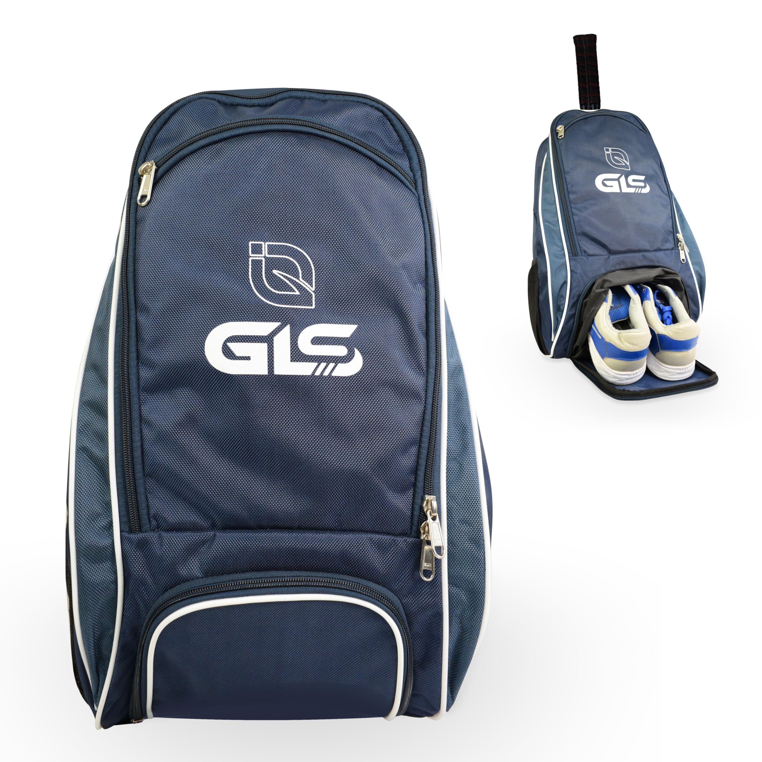 GLS R-900 BADMINTON KIT BAG with SHOE FRONT SHOE POCKET (COLOR-NAVY BLUE)-image-48