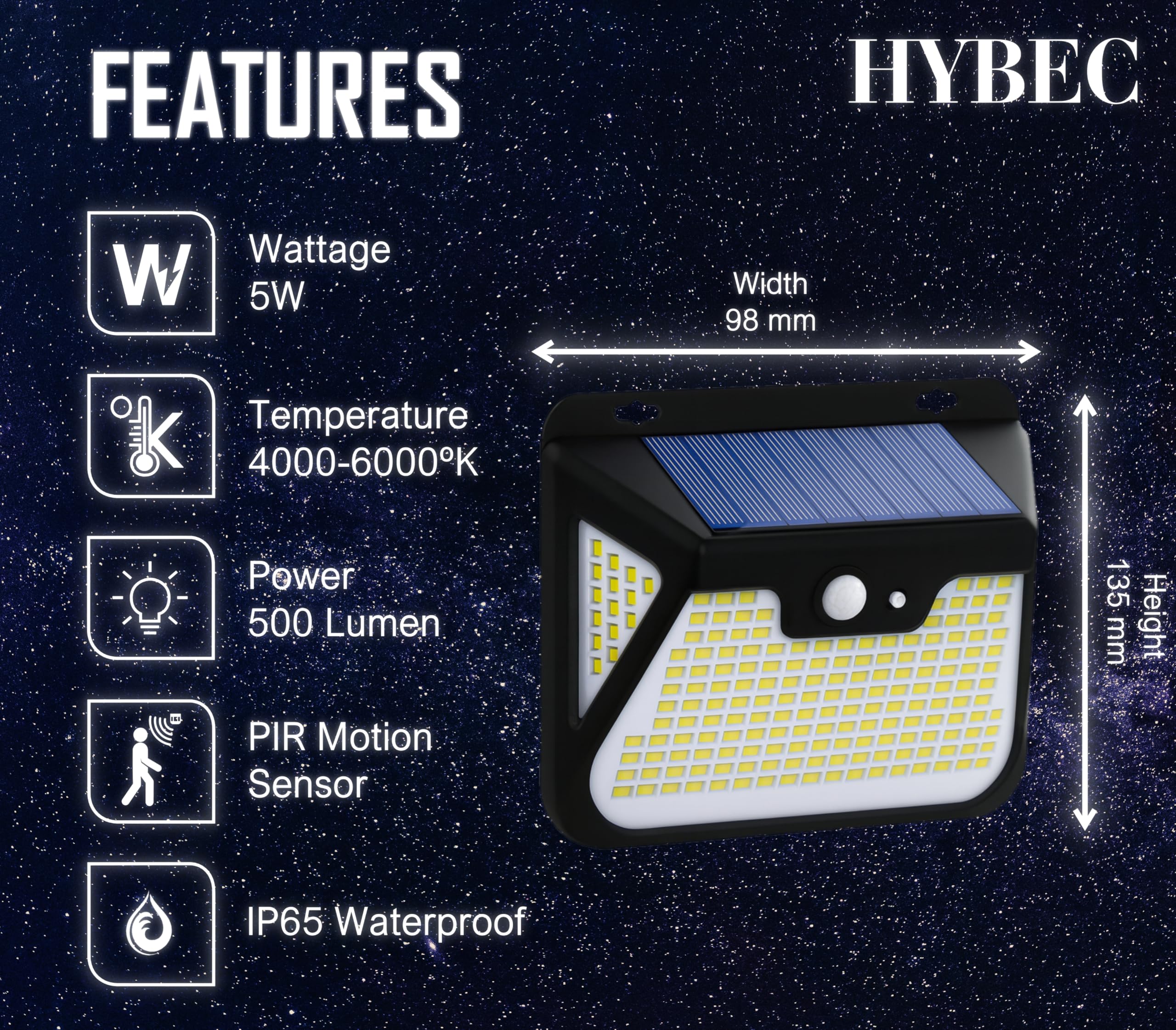 Solar Lampe Mit Bewegungsmelder Außen - LED Strahler für Garten, Solarlicht Mit Licht (6er Pack)