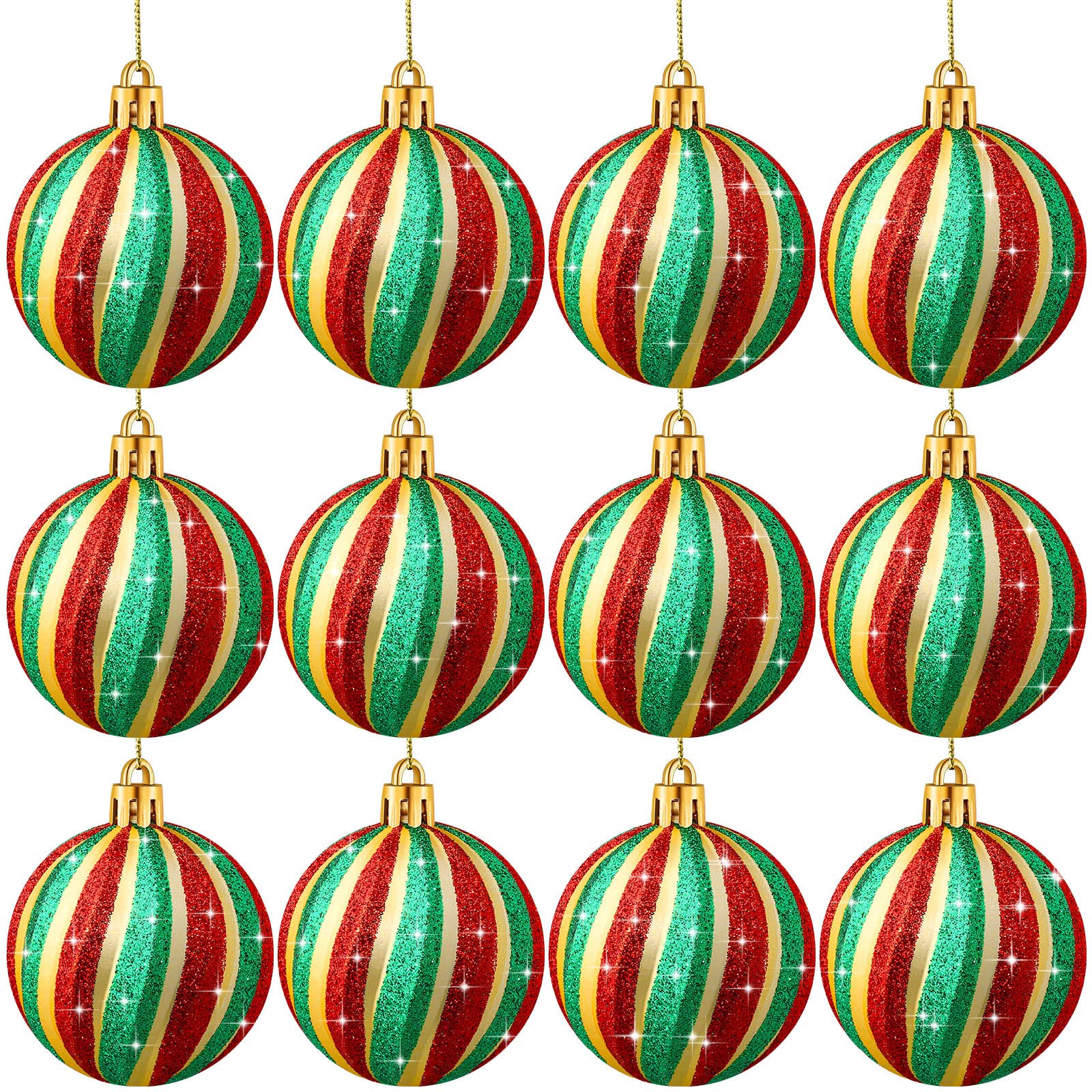 Vintage glitter christmas ornaments Clearance