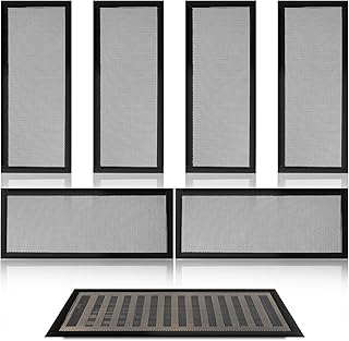 Magnetic Vent Covers for Home Floor, 6PCS Air Vent Screen Cover PVC Floor Register Trap Easy Install Rectangle Floor Vent ...