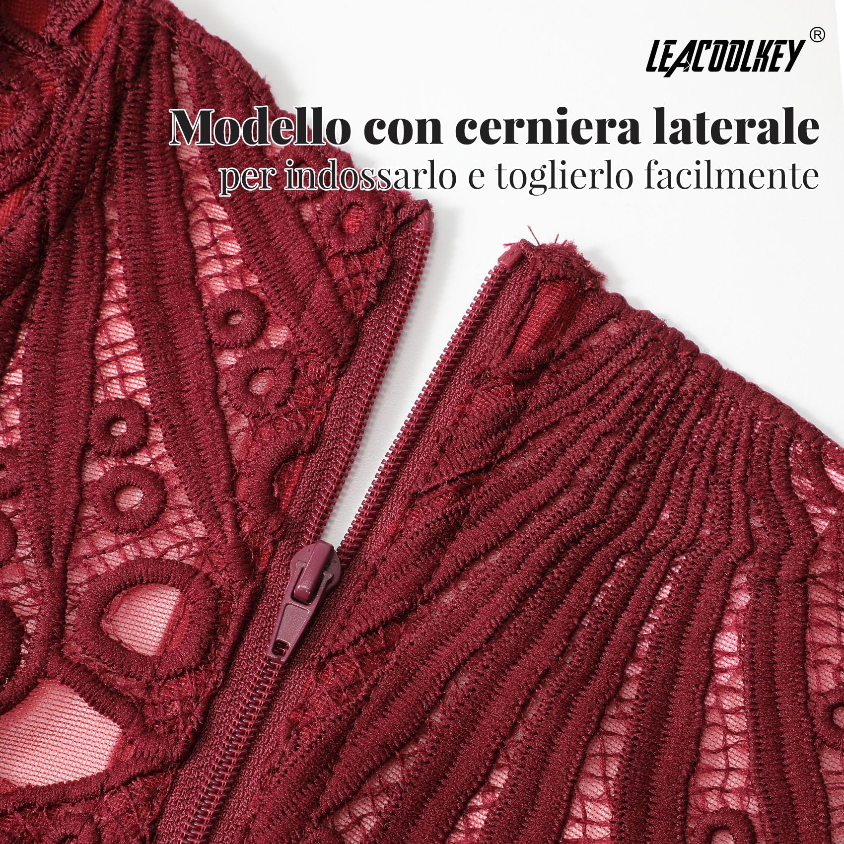 LEACOOLKEY Corsetto da Donna in Pizzo Bustier Sexy Trasparente a Fiori Top Corto Elegante in Rete con Lacci Corpetto Top Modellante per Uscite, Appuntamenti, Feste e Festival Musicali