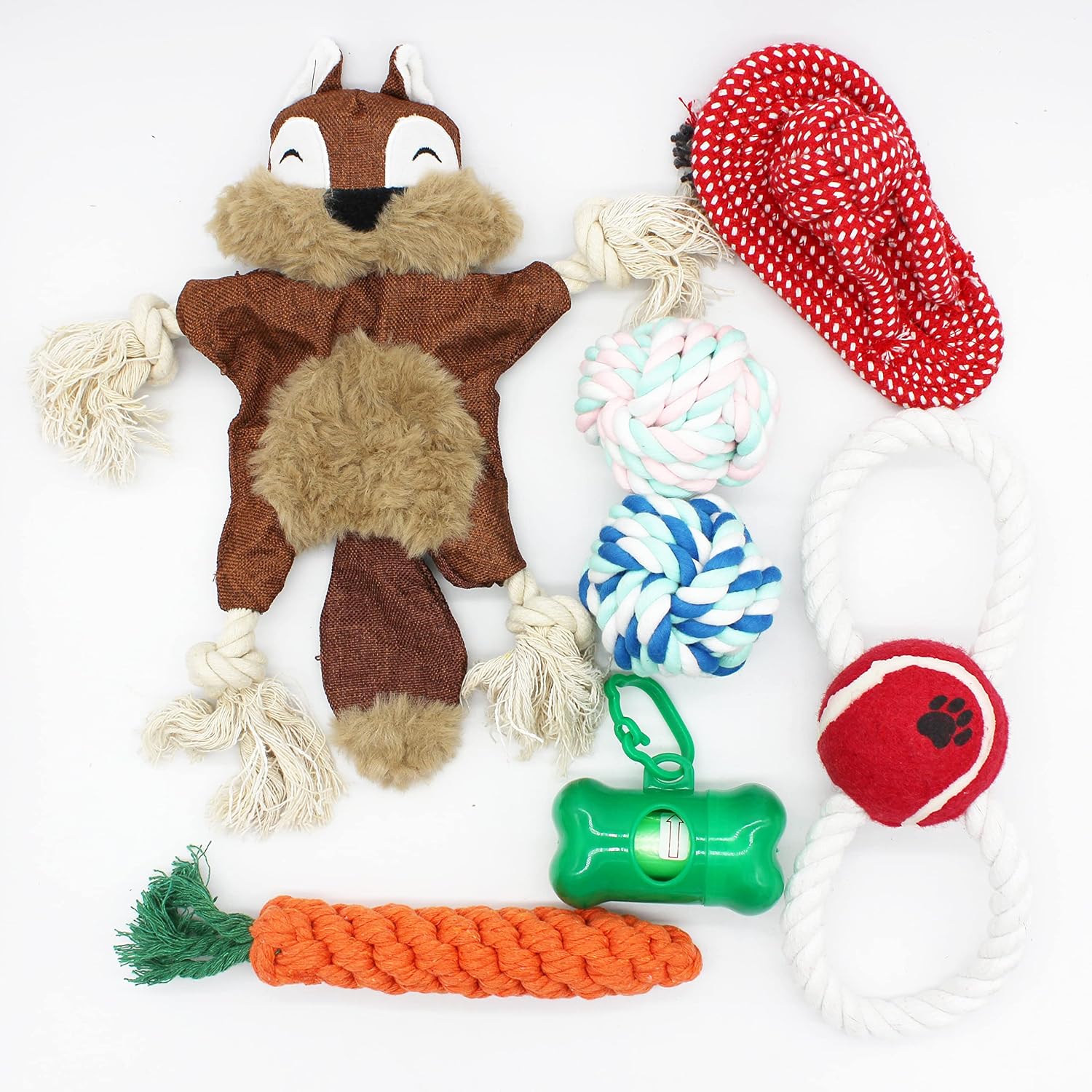 Tough Dog Toys Large Dogs, Dog Chew Toy for Aggressive Chewers,Puppy Teething Toys,Rope Ball Dog Toy,Dog Squeaky Toys for Small to Large…