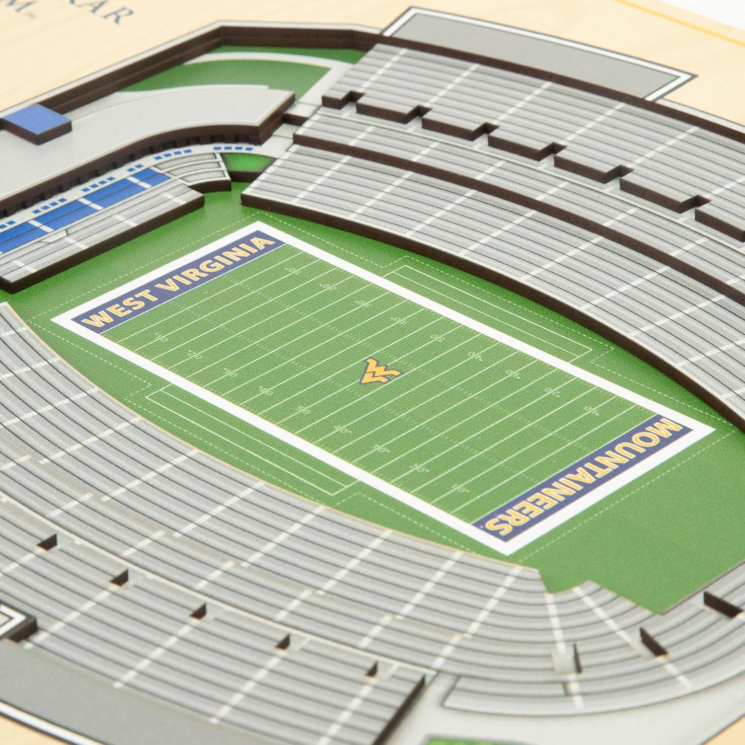 YouTheFan NCAA West Virginia Mountaineers 5-Layer StadiumView 3D Wall Art - Milan Puskar Stadium