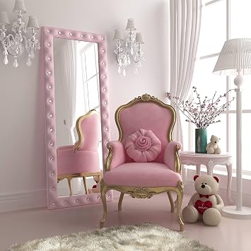 Pink Full Length Floor Mirror For Nursery