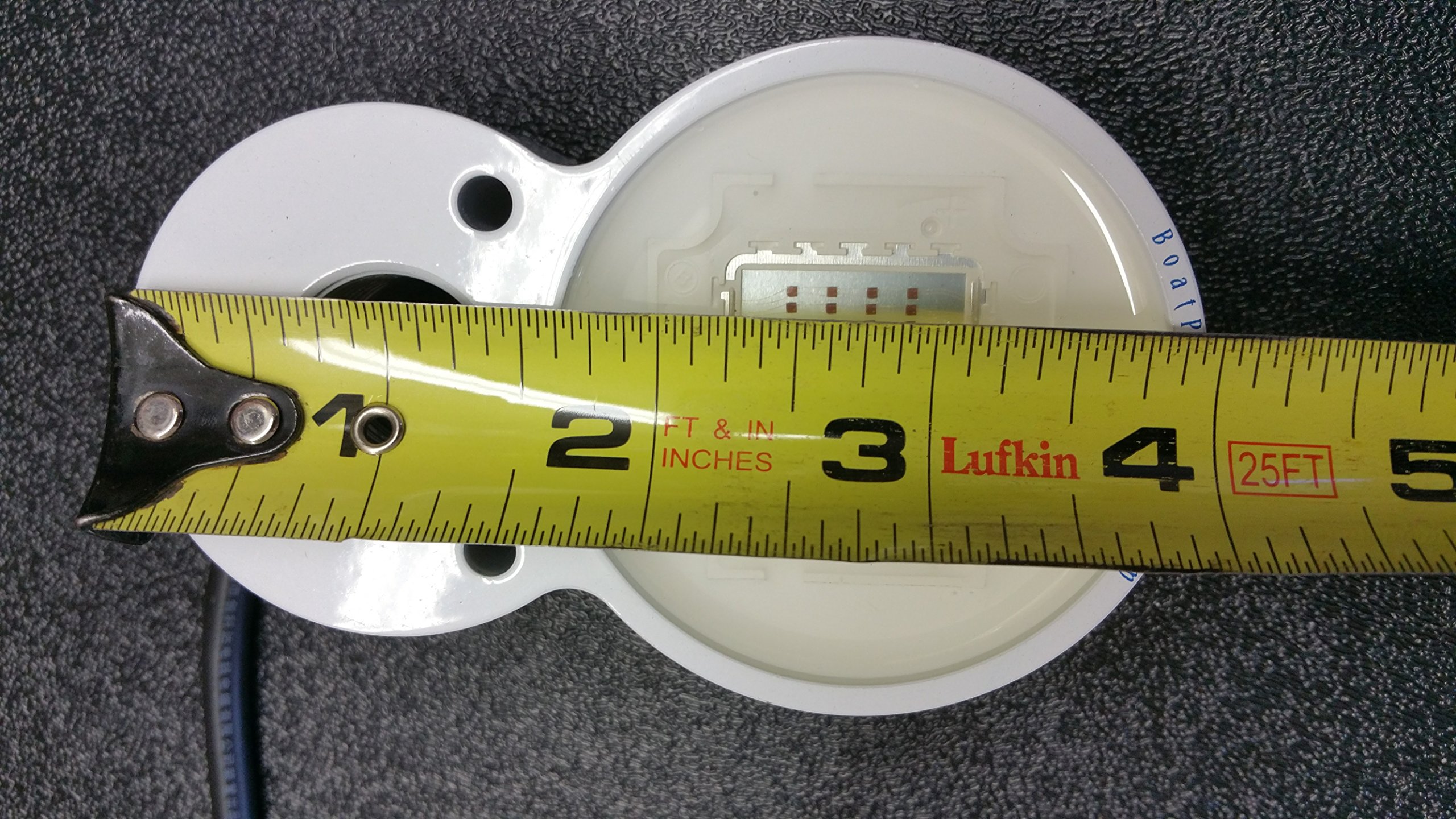 BoatPlugLight.com Titan Underwater Boat Drain Flange transom LED Light (Green)