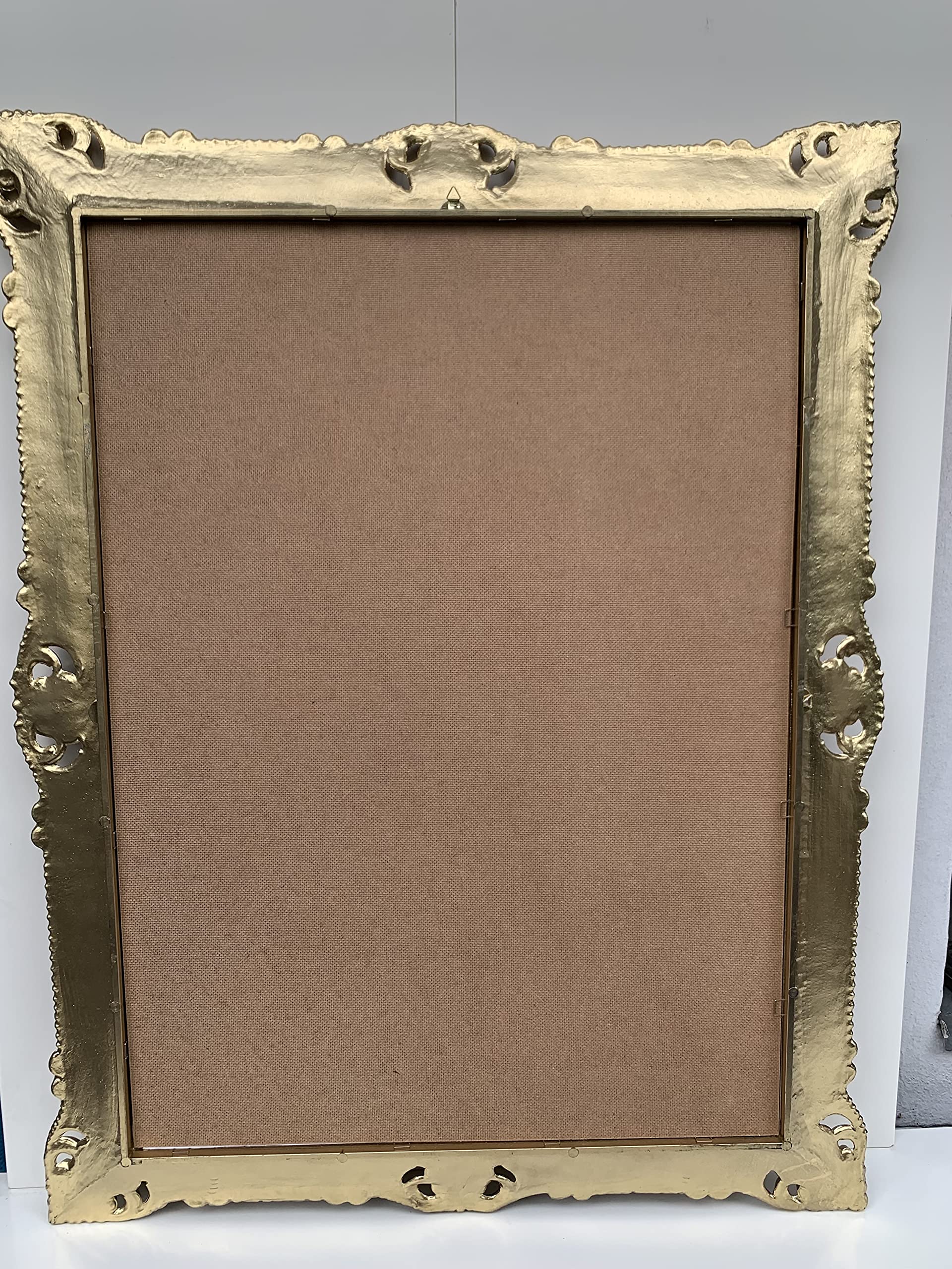 artissimo Obraz konie dzikie konie w krajobrazach barokowa rama 90 x 70 obraz z ramą obraz do salonu oprawiony obraz antyczny obraz ścienny
