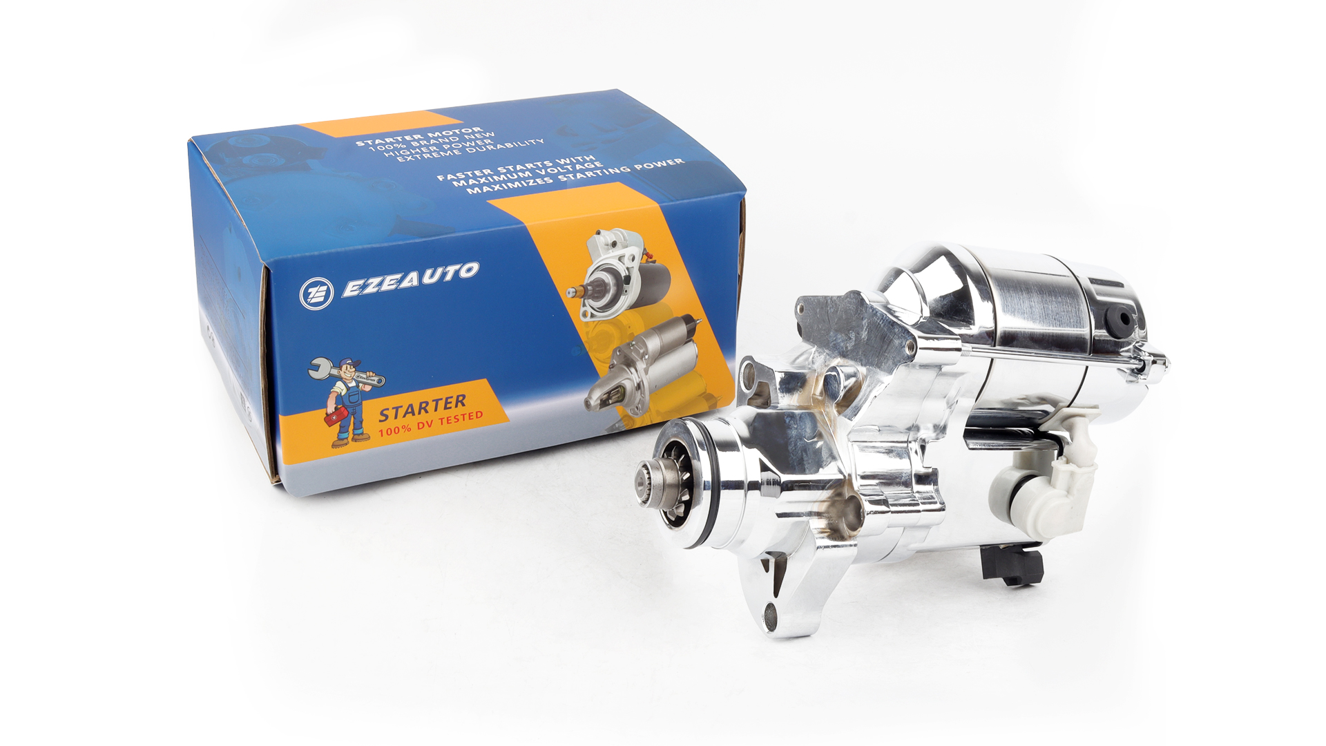 Image of Ezexpreze 18905N Harley-Davidson Starter Replacement New for 2007 Road King 2006-2014 Heritage Softail Dyna FLHR FLHRC FLHRS FLHT FLHX FLSTC, 31618-06 31619-06A 428000-3490 3491 410-52175 SHD0013