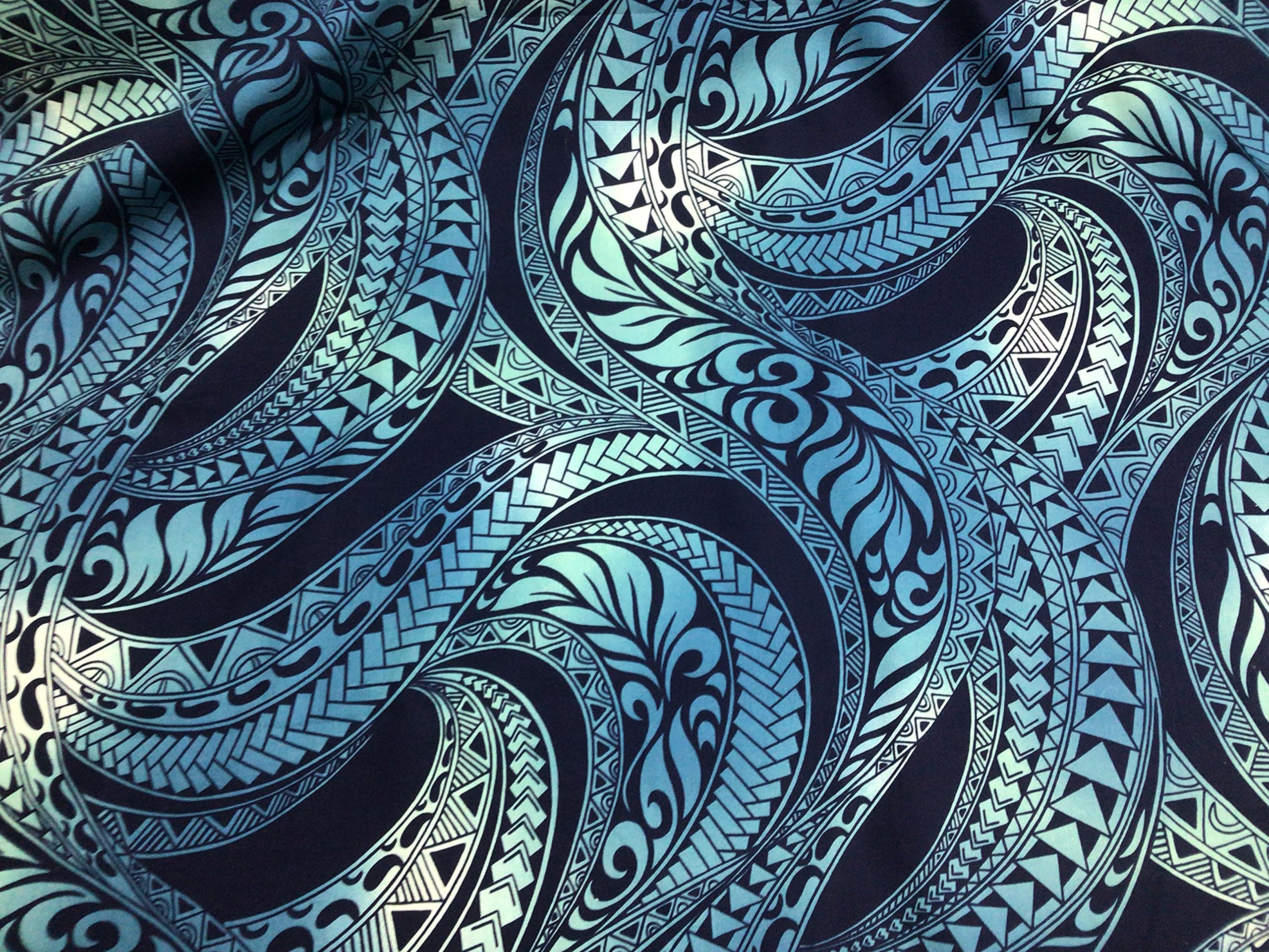 ラ*ー様 お安く!⭕️Custom hawaiian fabric◎Pivot◎ Amazon.com: Navy Blue Swirly Ombre Tribal Hawaiian Print Fabric