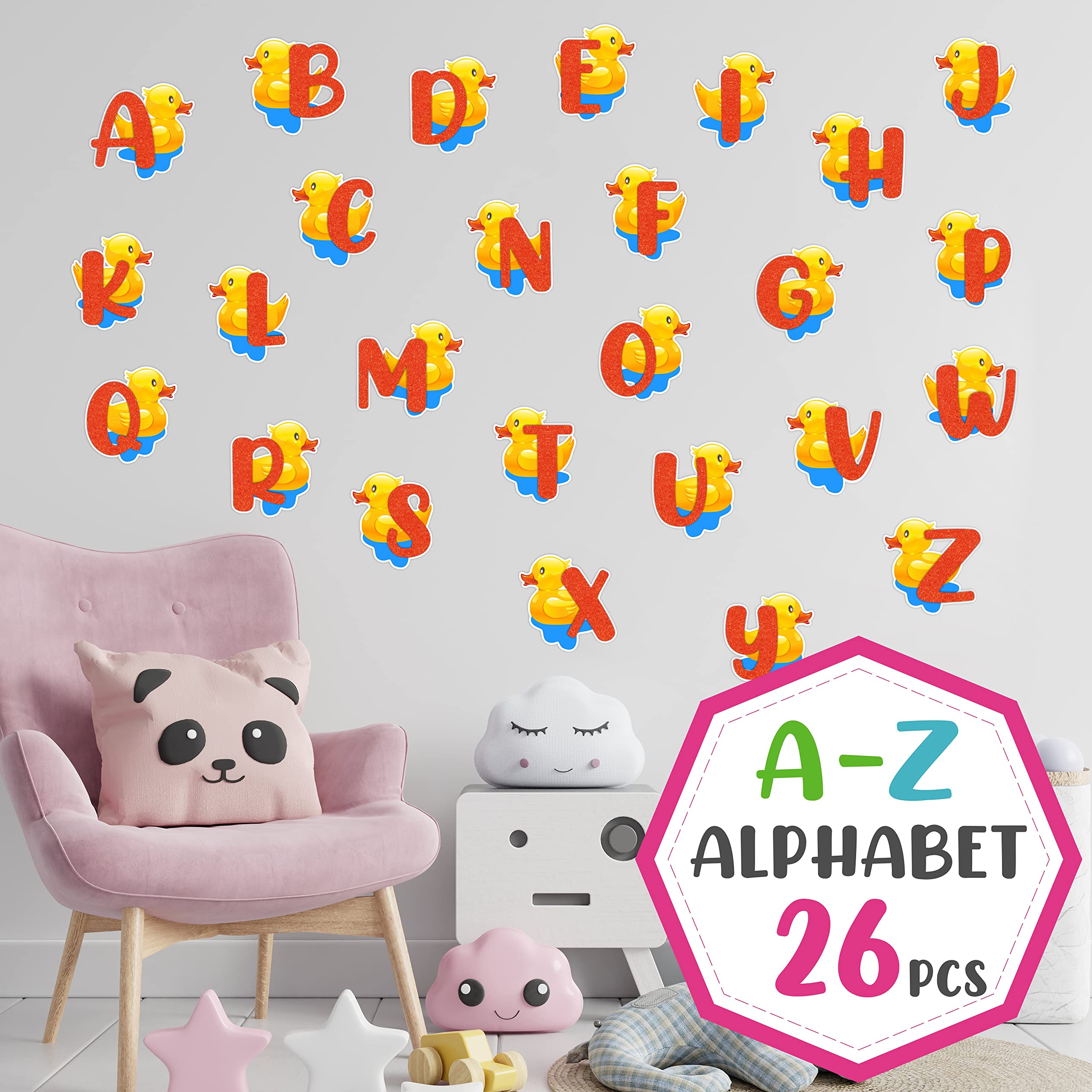 Seyal® Cartoon Duck A - Z Alphabet Wall Sticker, Small - Image 2