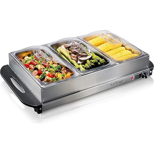 NutriChef Buffet Server Warming Tray
