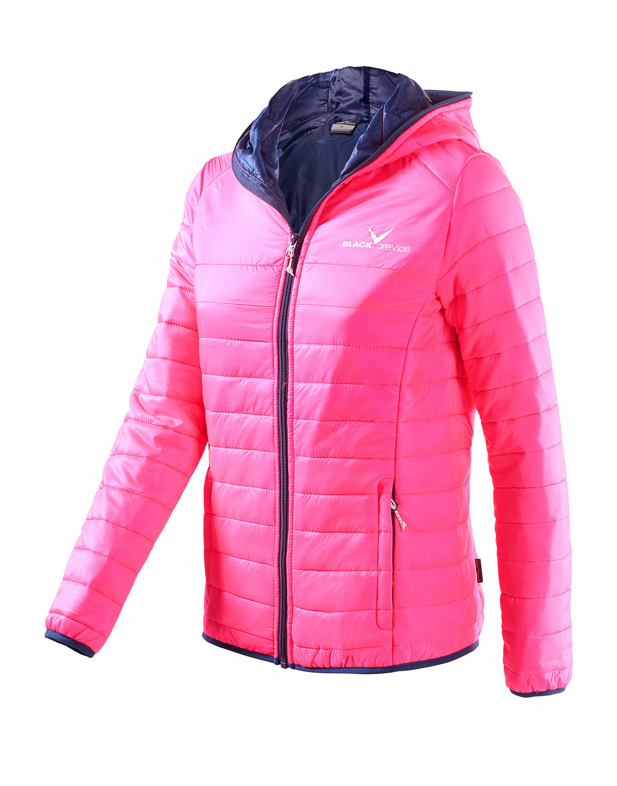 Black Crevice Down Ladies Quilted Jacket – Pink, 40