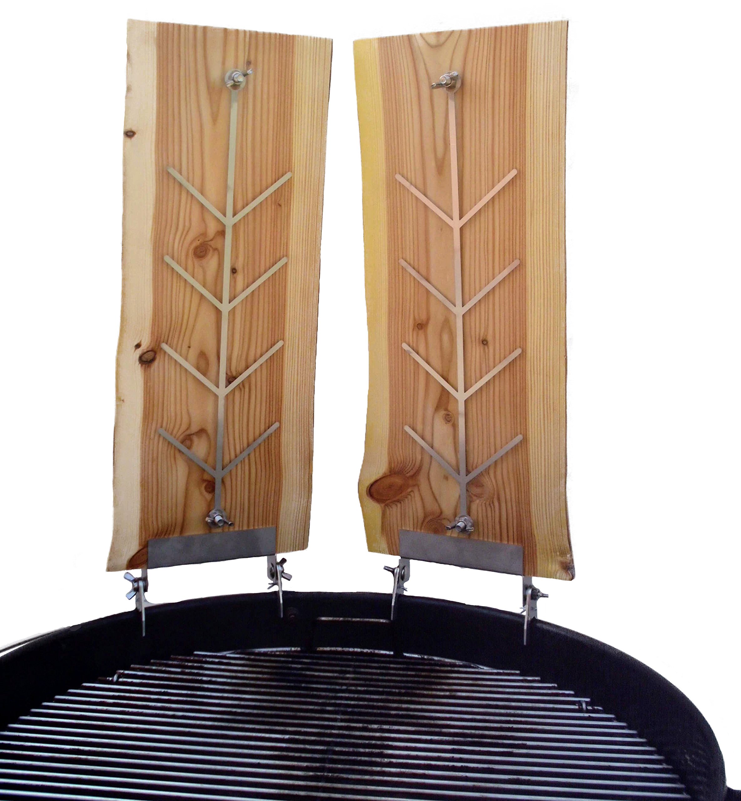 Flammlachsbrett, Räucherbrett, Flammlachs Brett aus dt. Lärche. Geeignet für Kugelgrills,outdoor grill und natürlich zum Verschenken ! (2, Lärche rustikal)