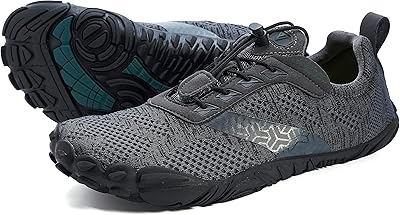 Joomra Women Barefoot Running Tennis Whitin Shoes Size 7.5-8 Minimal for Ladies Runner Dark Grey Daily Gym Fitness Hiking Trekking Walking Toes Trail Sneakers Workout Five Fingers Footwear 38