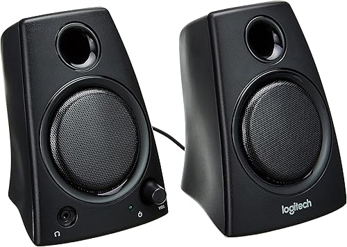 Logitech 980000417 Z130 Compact 2.0 Altavoces estéreo, conector de 0.138 in, negro