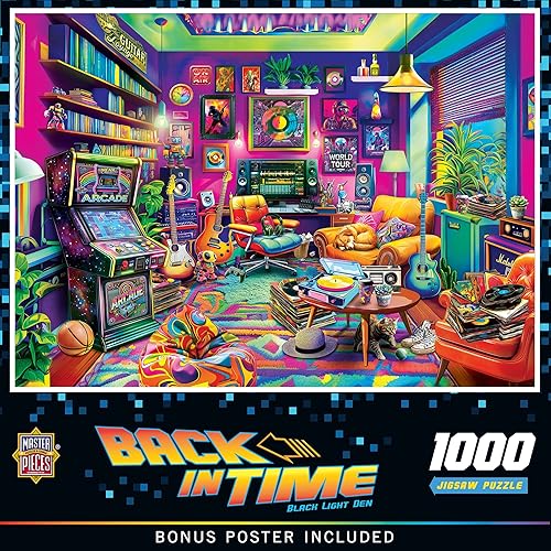 MasterPieces Rompecabezas de 1000 piezas para adultos, familia o jóvenes, color negro, 19.25 x 26.75 pulgadas