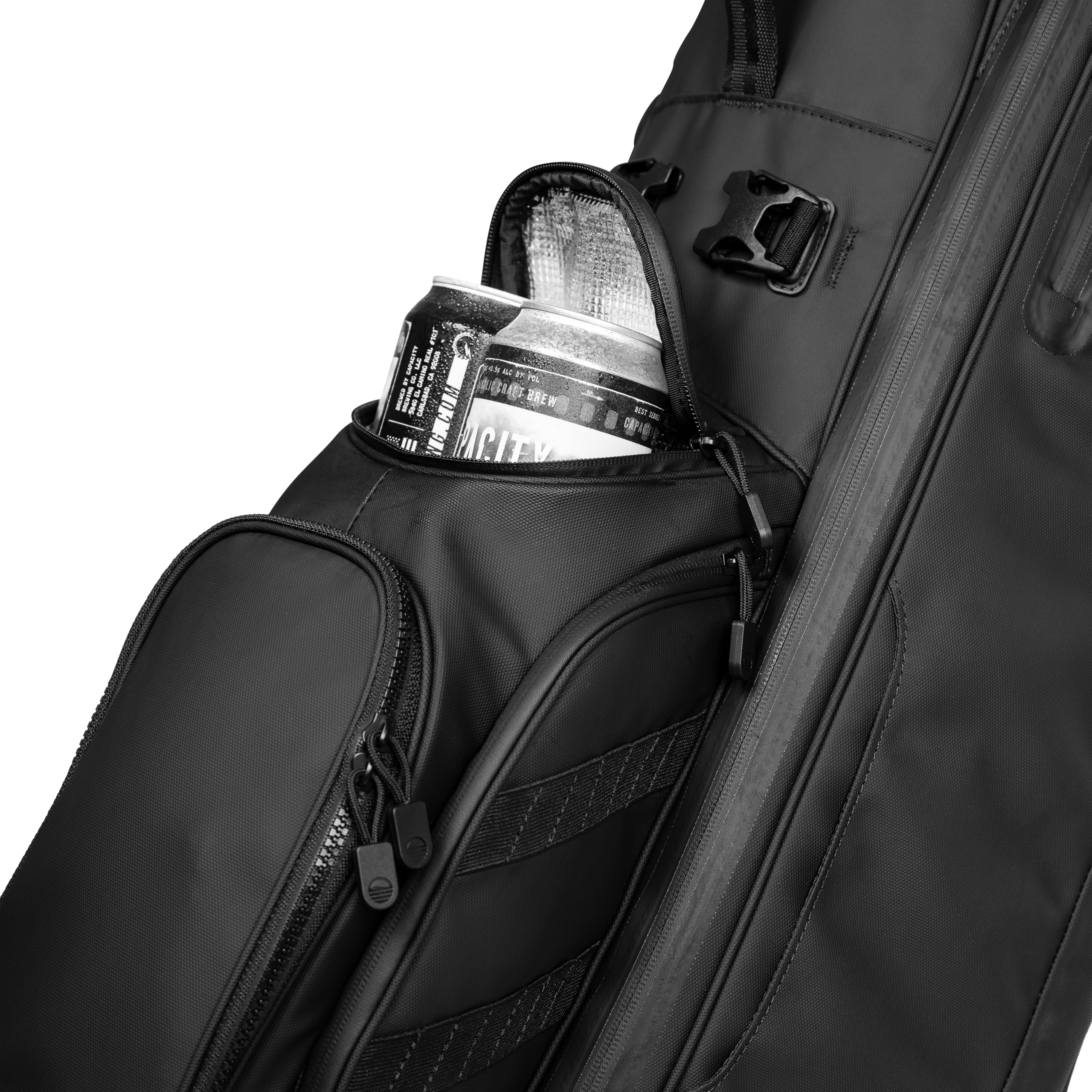 Sunday Golf Storm Ryder - Sacca da golf impermeabile con supporto, resistente alle intemperie con divisore a 5 vie, tasca gelida isolata, porta ombrello, approvato per carrello da golf