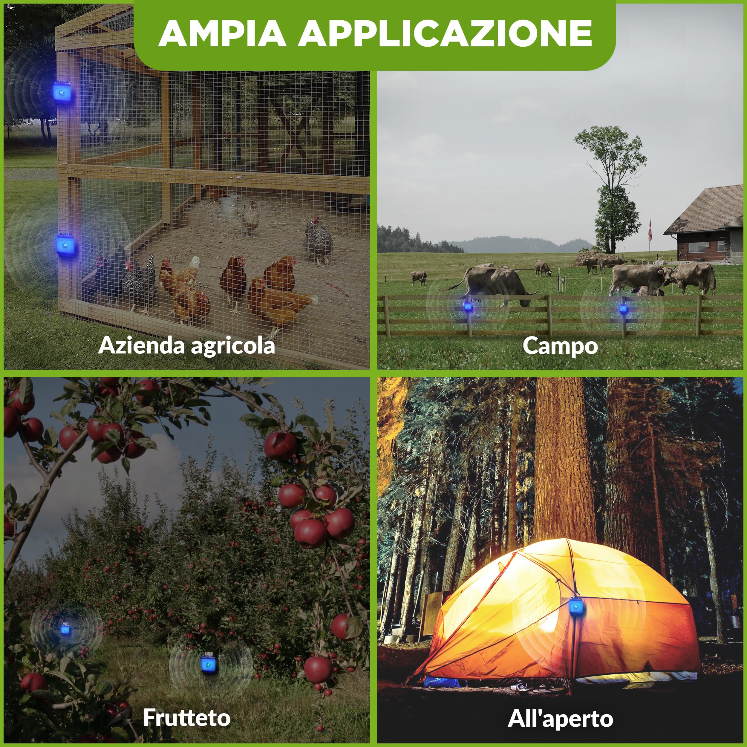 ISOTRONIC repellente topi ultrasuoni ratti dissuasore parassiti luce LED blu deterrente senza veleno trappola portata 40m² 2 unità efficace interno casa soffitta garage giardino protezione difesa