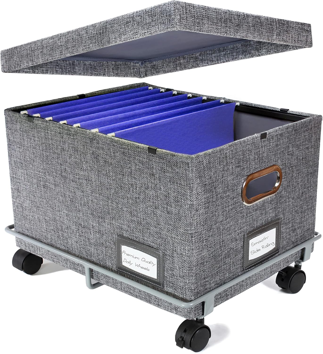 Lingtoolator apsible File Storage Organizer With Dolly Wheels Office Hanging File