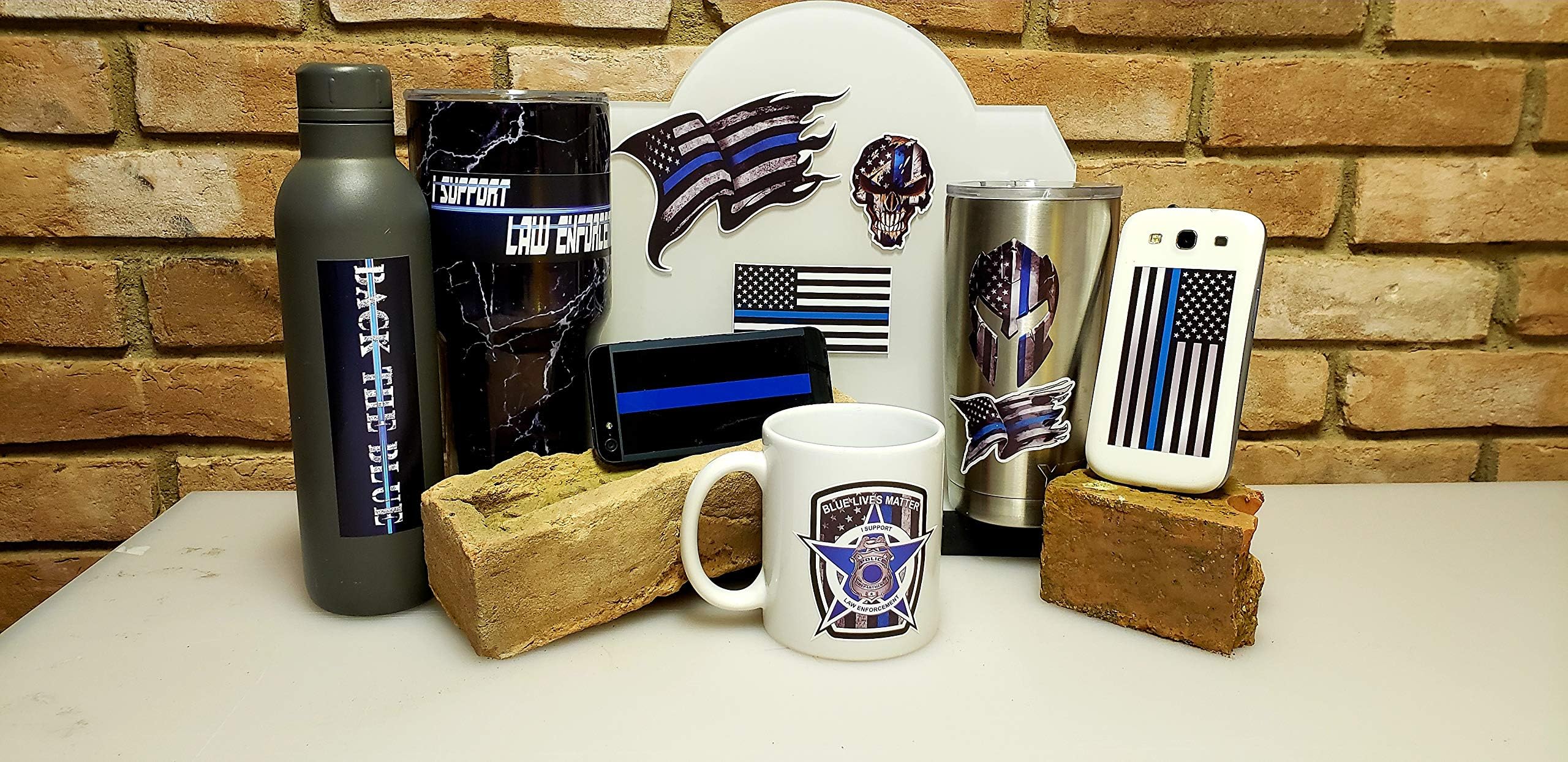 Tumbler Decal Thin Blue Line Yeti Rambler YETI Rambler 20 Oz