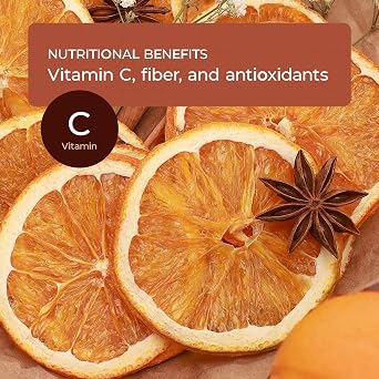 Premium Dried Orange Slices Dehydrated Oranges 2.5 OZ (71g) - 100% Natural Gluten Free Fruit Snacks Made in US Dry Oranges No Sugar Added - Healthy Dried Citrus Slices for Cocktails Crafts Potpourri - 2 Pack