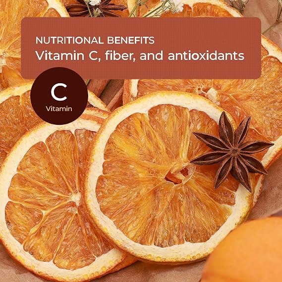 Premium Dried Orange Slices Dehydrated Oranges 2.5 OZ (71g) - 100% Natural Gluten Free Fruit Snacks Made in US Dry Oranges No Sugar Added - Healthy Dried Citrus Slices for Cocktails Crafts Potpourri - 2 Pack