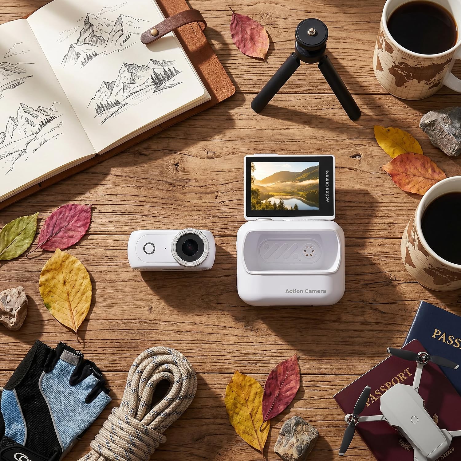 Pomya 4K Action Camera with Flip Screen Magnetic POV Body Cam App Control | 4K flip screen action camera with magnetic mounts, dual batteries, wireless app control and sports recording modes.