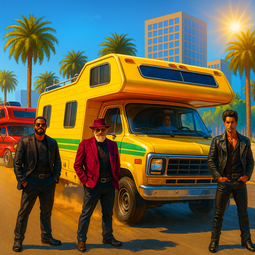 Camper Van Mafia Adventure Game: Open World Gangster Fighting Action Game