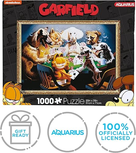 Miniatura 7 de AQUARIUS Garfield Puzzle (rompecabezas de 1000 piezas) – Mercancía y coleccionables de Garfield – Sin deslumbramiento – Ajuste de precisión – 20 x