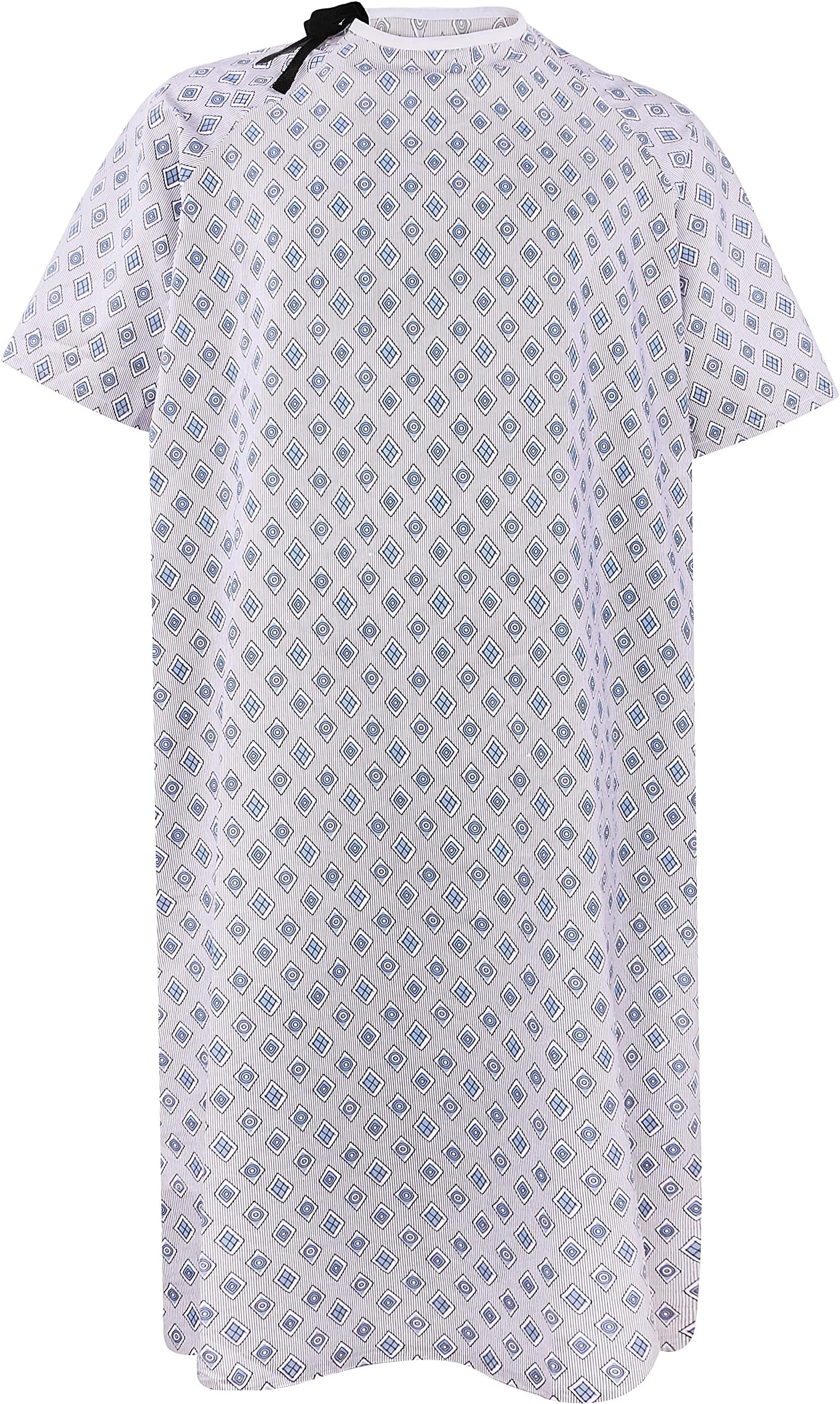 Utopia Care 1 Pack Cotton Blend Unisex Hospital Gown, Back Tie, 45" Long & 61" Wide, Patient Gowns Comfortably Fits Sizes up to 2XL, white, Free Size up to 2XL