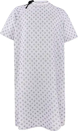 Utopia Care 1 Pack Cotton Blend Unisex Hospital Gown, Back Tie, 45" Long & 61" Wide, Patient Gowns Comfortably Fits Sizes up to 2XL