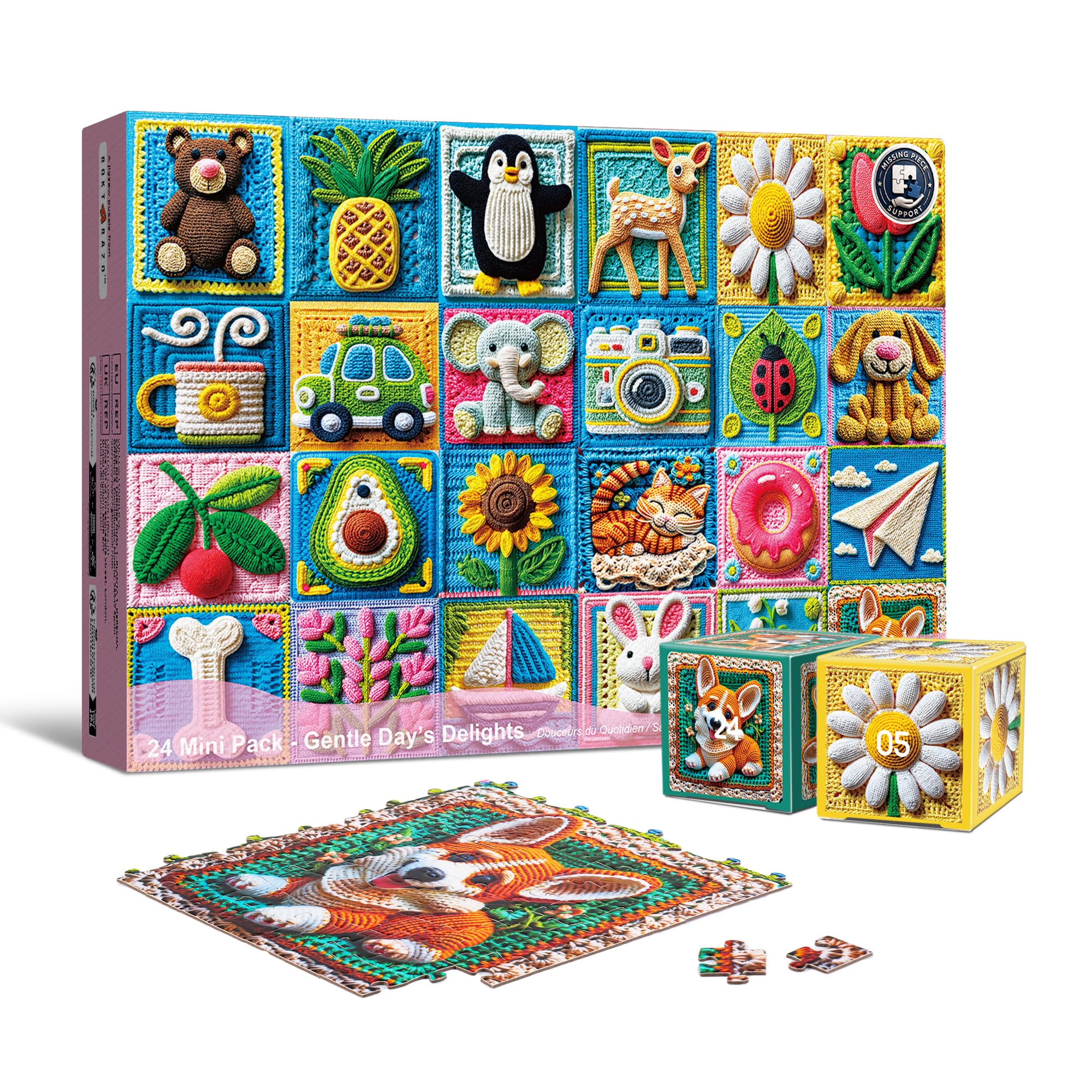 Gentle Day's Delights 2000-elementowe puzzle dla dorosłych, 24 minipak