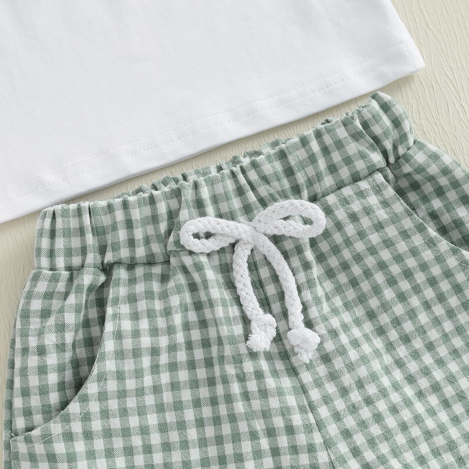 Kavousa Toddler Boy Summer Outfits Baby Boy Animal Print Short Sleeves T-Shirt Plaid Shorts Set Infant Boy Clothes Set - Image 7